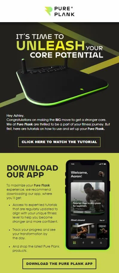 PurePlank product design, alternate view
