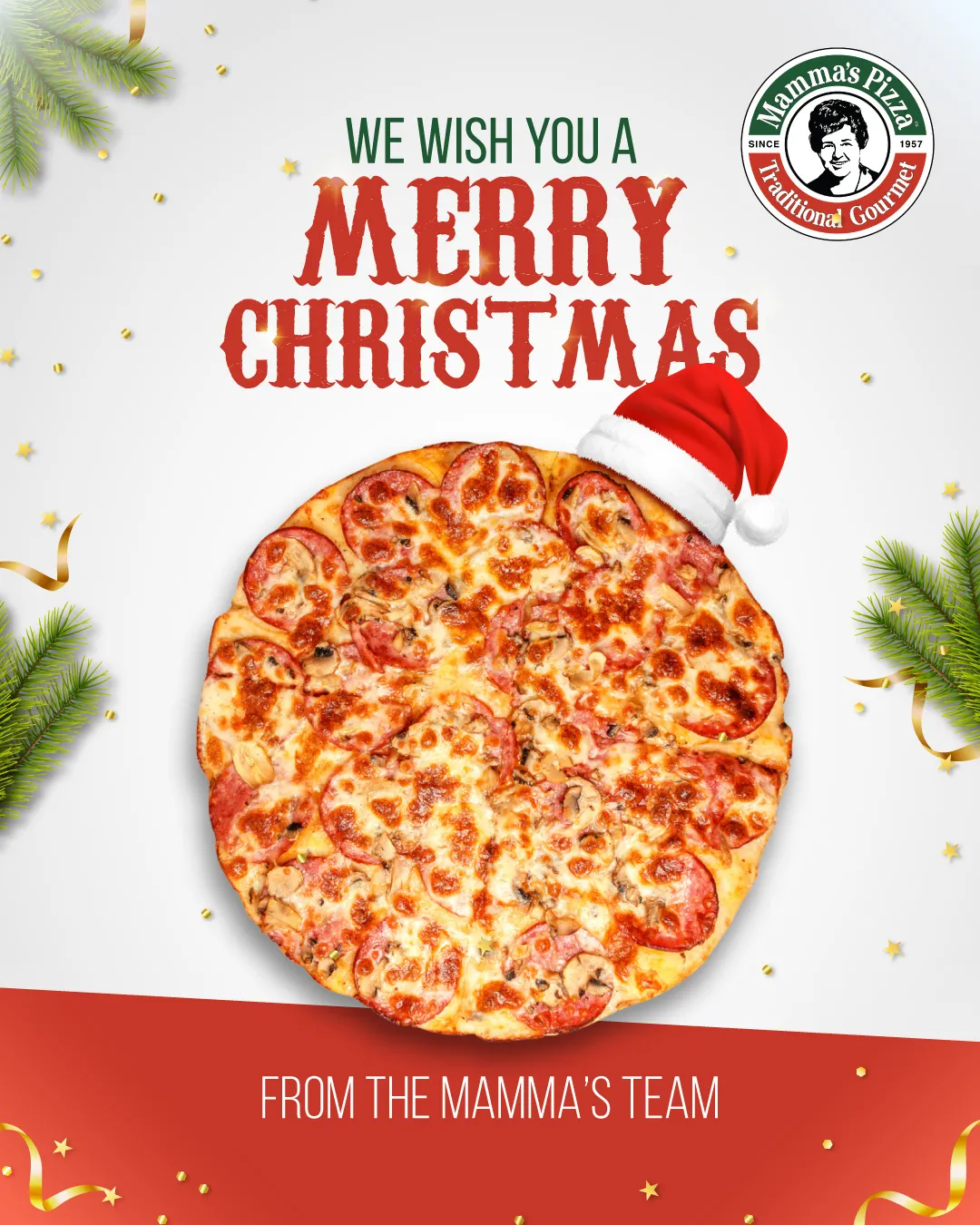 Mammas Pizza Christmas social post