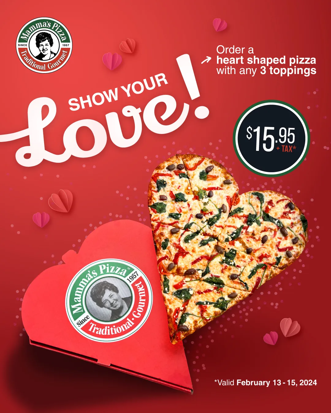 Mammas Pizza Valentine's offer post