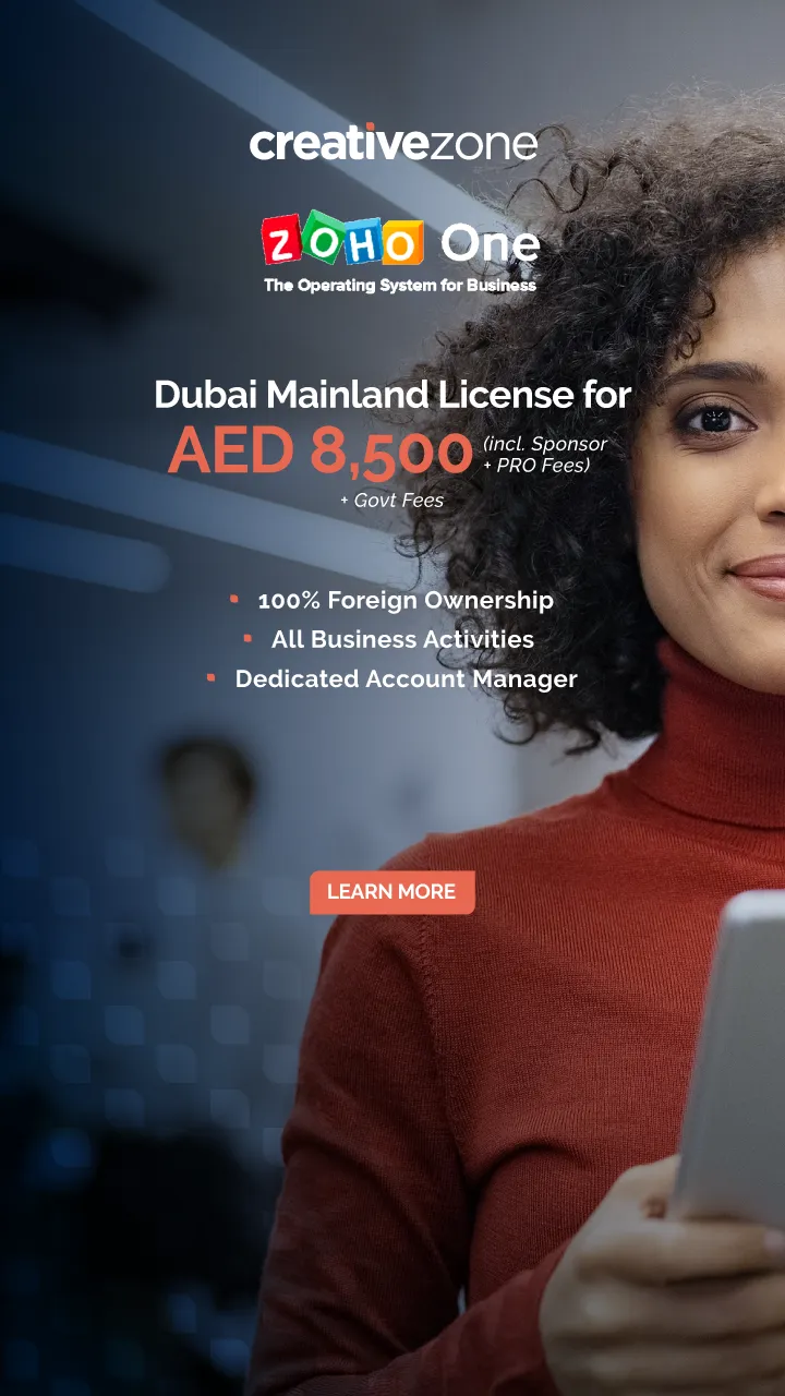 Creative Zone Dubai mainland promo banner