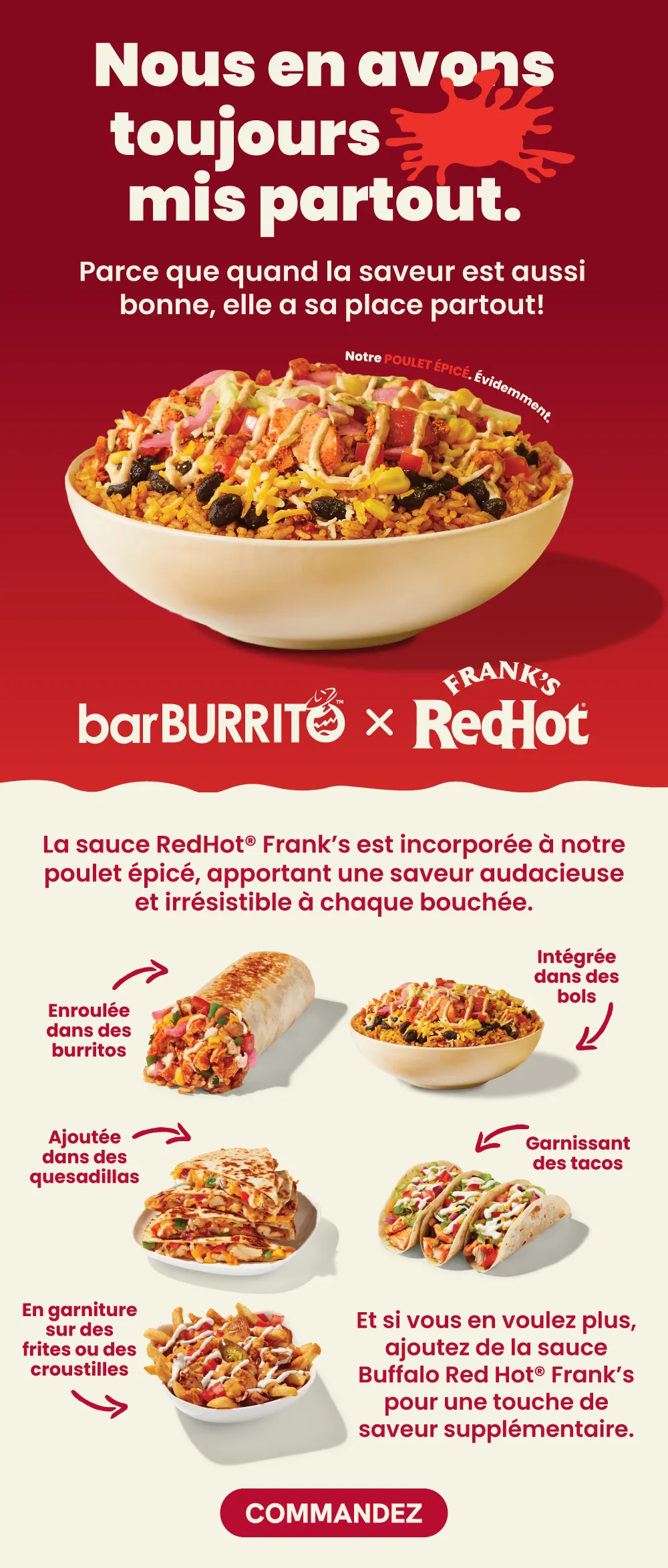 BarBurrito x Frank's RedHot email, French edition